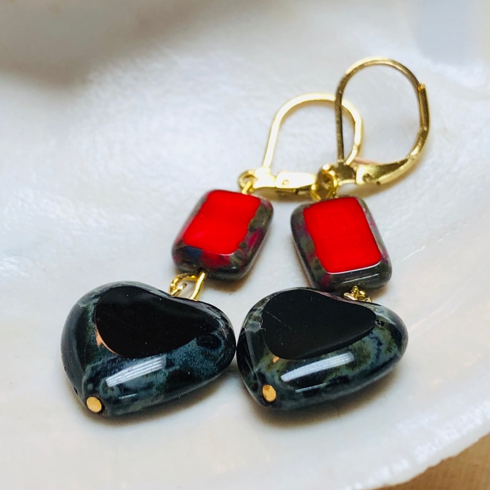 Gold & Crystal Czech earring